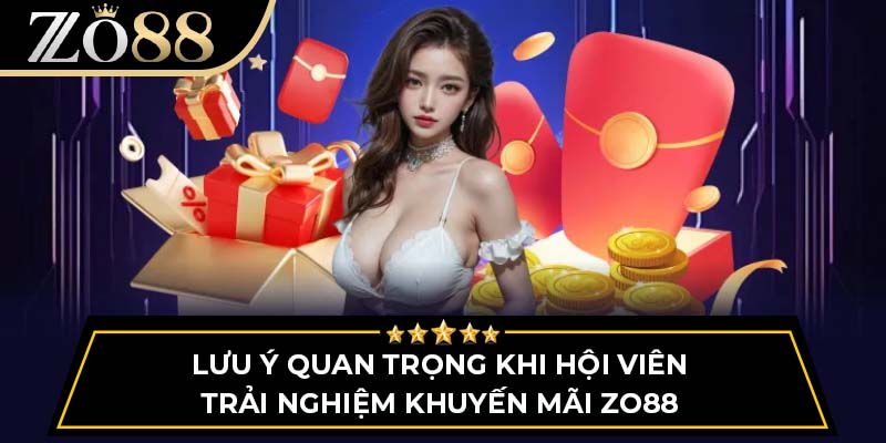 Lưu ý quan trọng khi hội viên trải nghiệm khuyến mãi ZO88